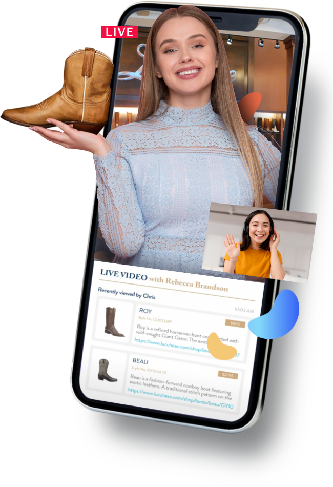 Immerss live commerce platform interface