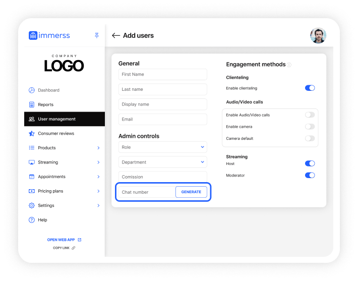 Inbound clienteling dashboard