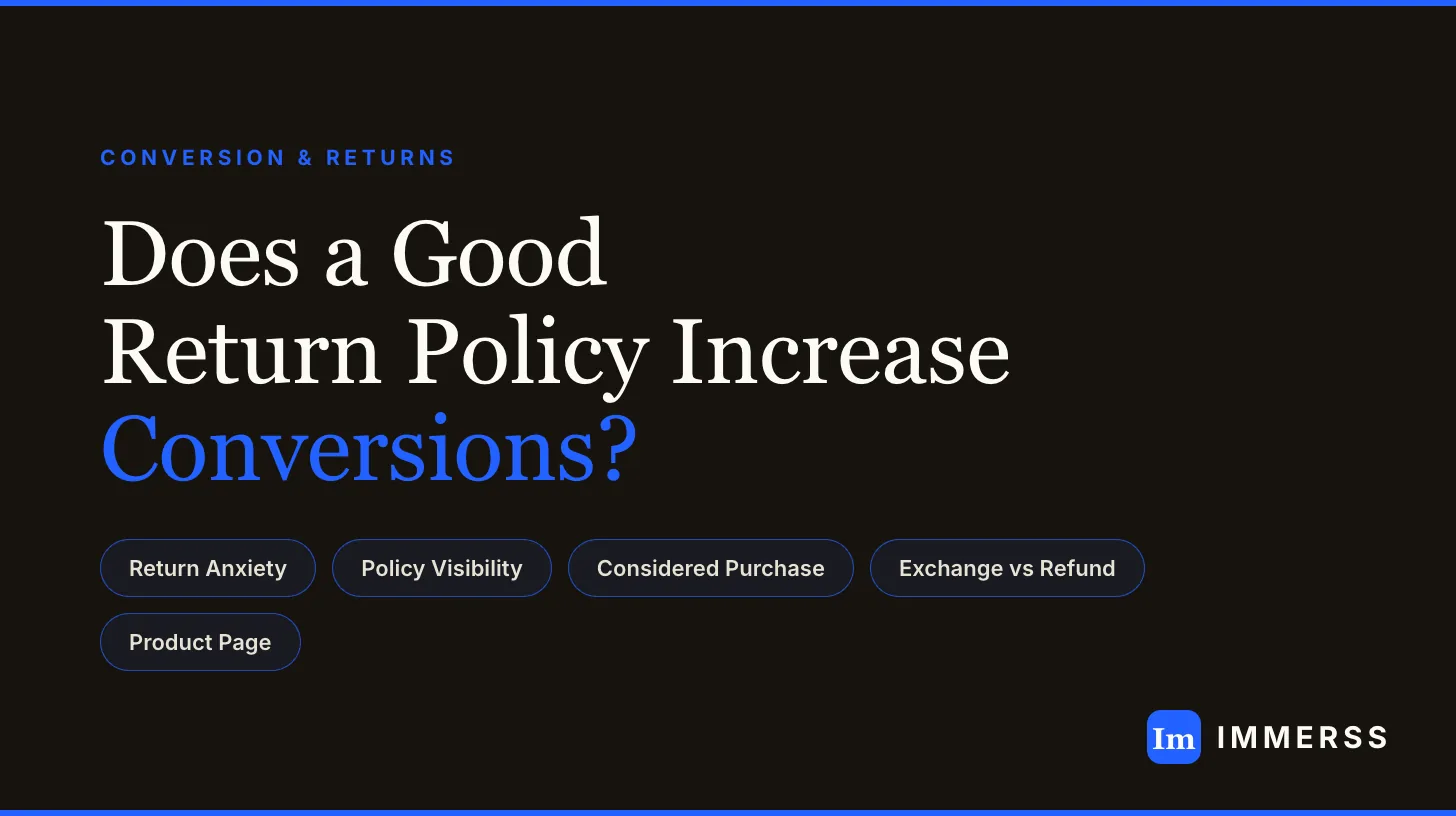 Does a good return policy increase conversions — why generous return terms only move conversion once a hesitating shopper can confirm, on the product page, that those terms cover their specific situation