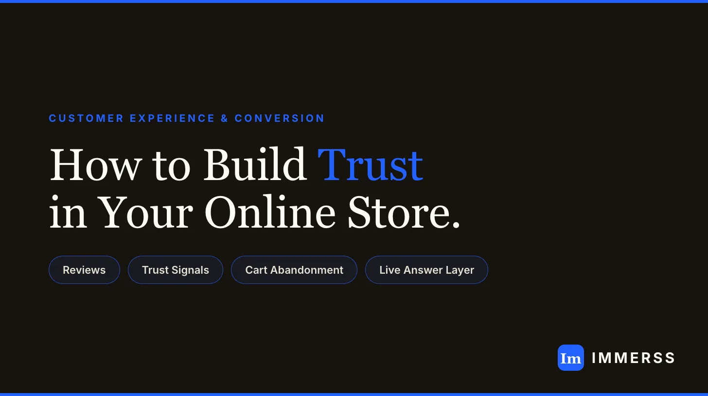 How to build trust in an online store beyond reviews — the personal trust layer that answers a shopper's specific fit, compatibility and use-case question live on the product page