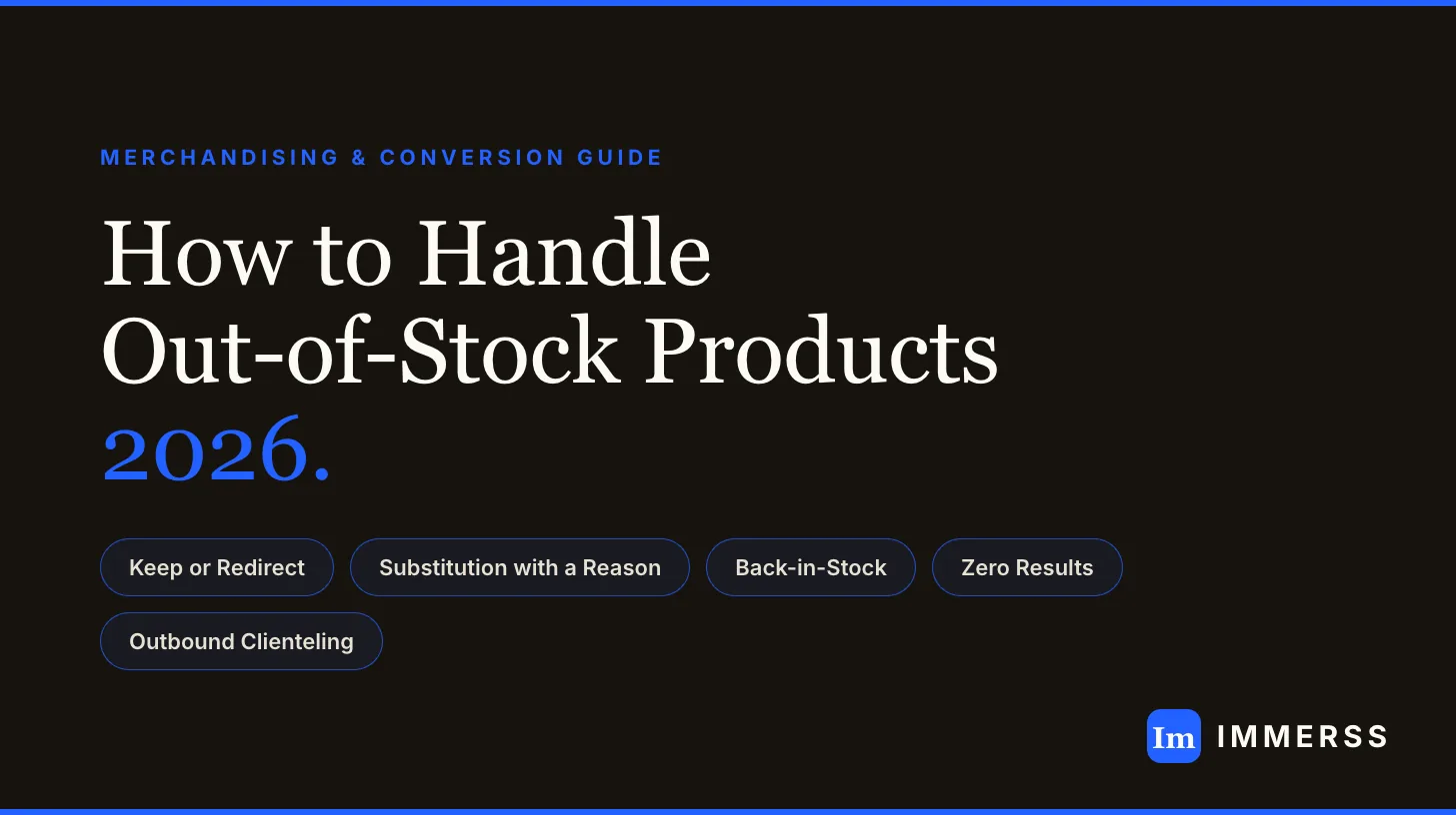 How to handle out-of-stock products — keeping pages live, substitution with a reason, and measuring recovery from unavailability