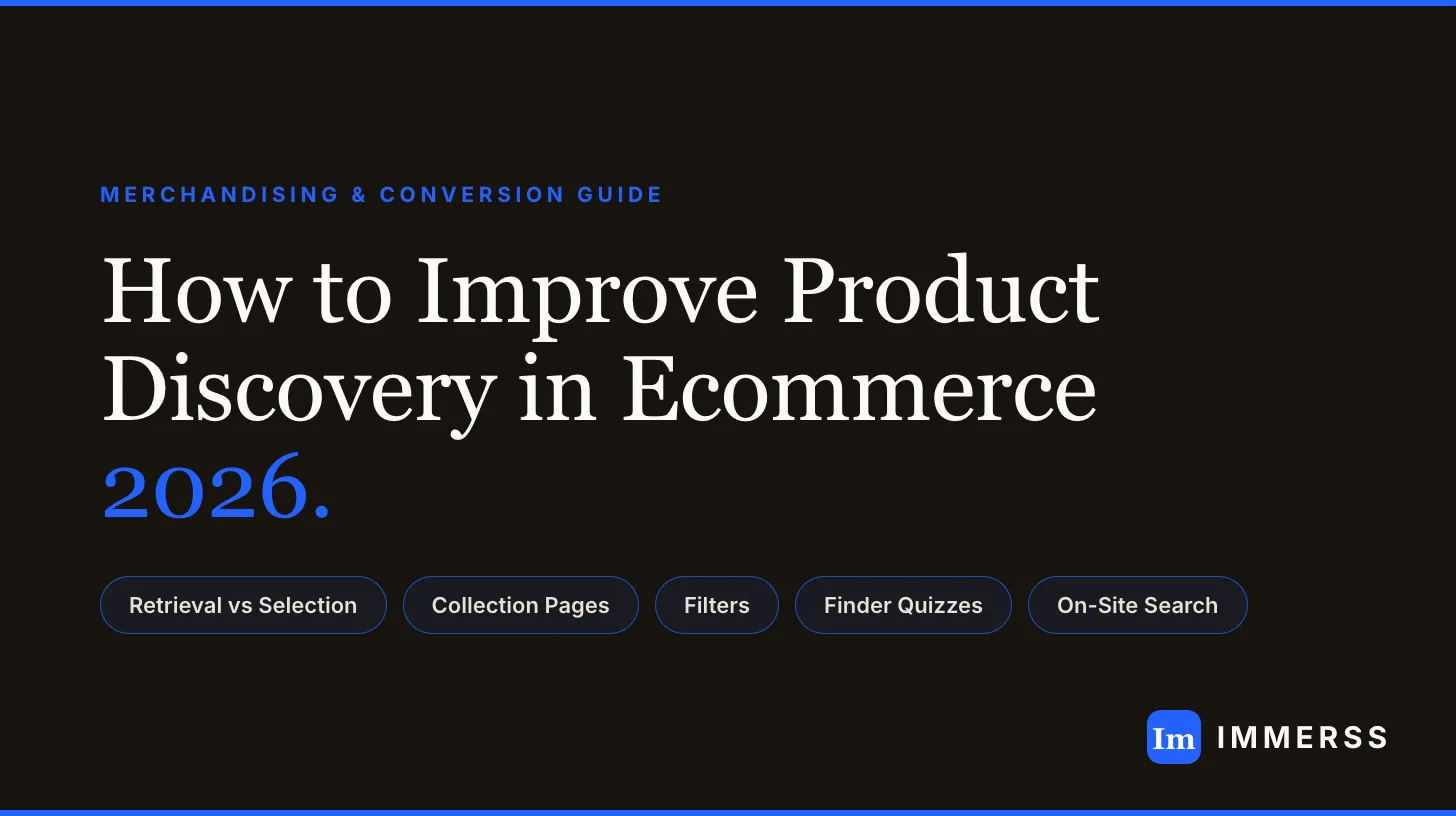 Improving ecommerce product discovery — retrieval versus selection, auditing filters, and the asking mechanism a collection page is missing